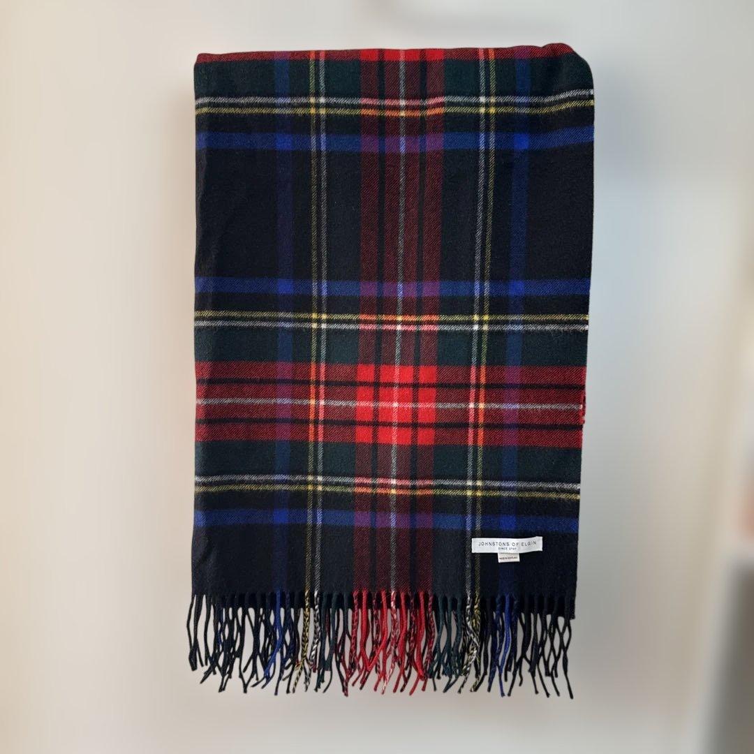 JOHNSTONS OF ELGIN カシミヤ 大判ストール 1.jpg