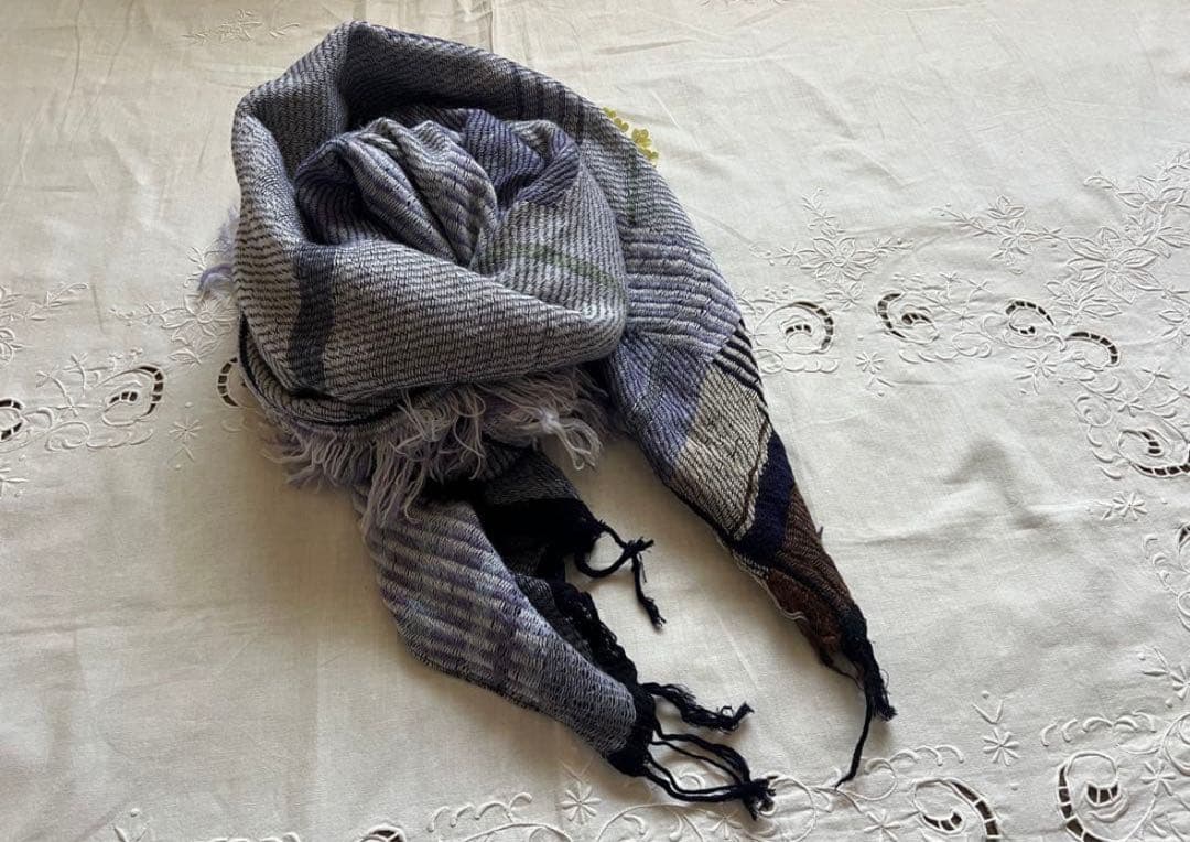 ꕤ新品ꕤtamaki niime JQ shawl MIDDLE②すみれ色系