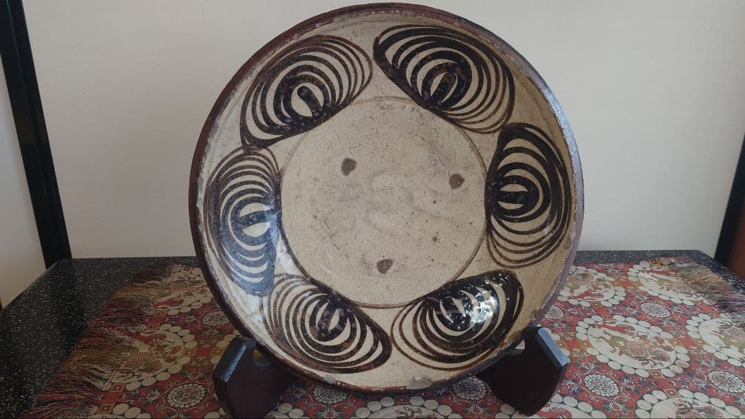 古瀬戸馬の目皿 楽天市場】骨董○瀬戸馬の目皿○絵瀬戸 | 江戸後期-19世紀頃 | 縁に小