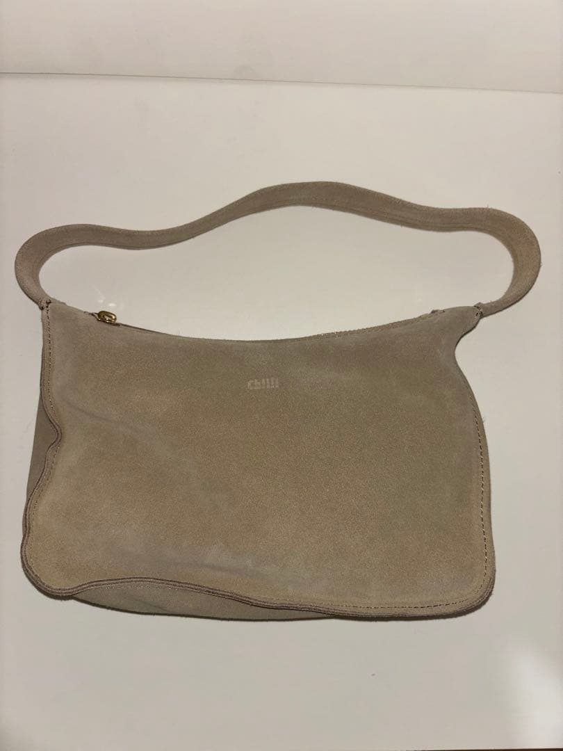 ch!iii bag スエードワンショルダーバッグ 美品　ベージュ　牛革 Ch!iii BAG（チーバック）の「【ch!iii】スエードワンショルダーバッグ