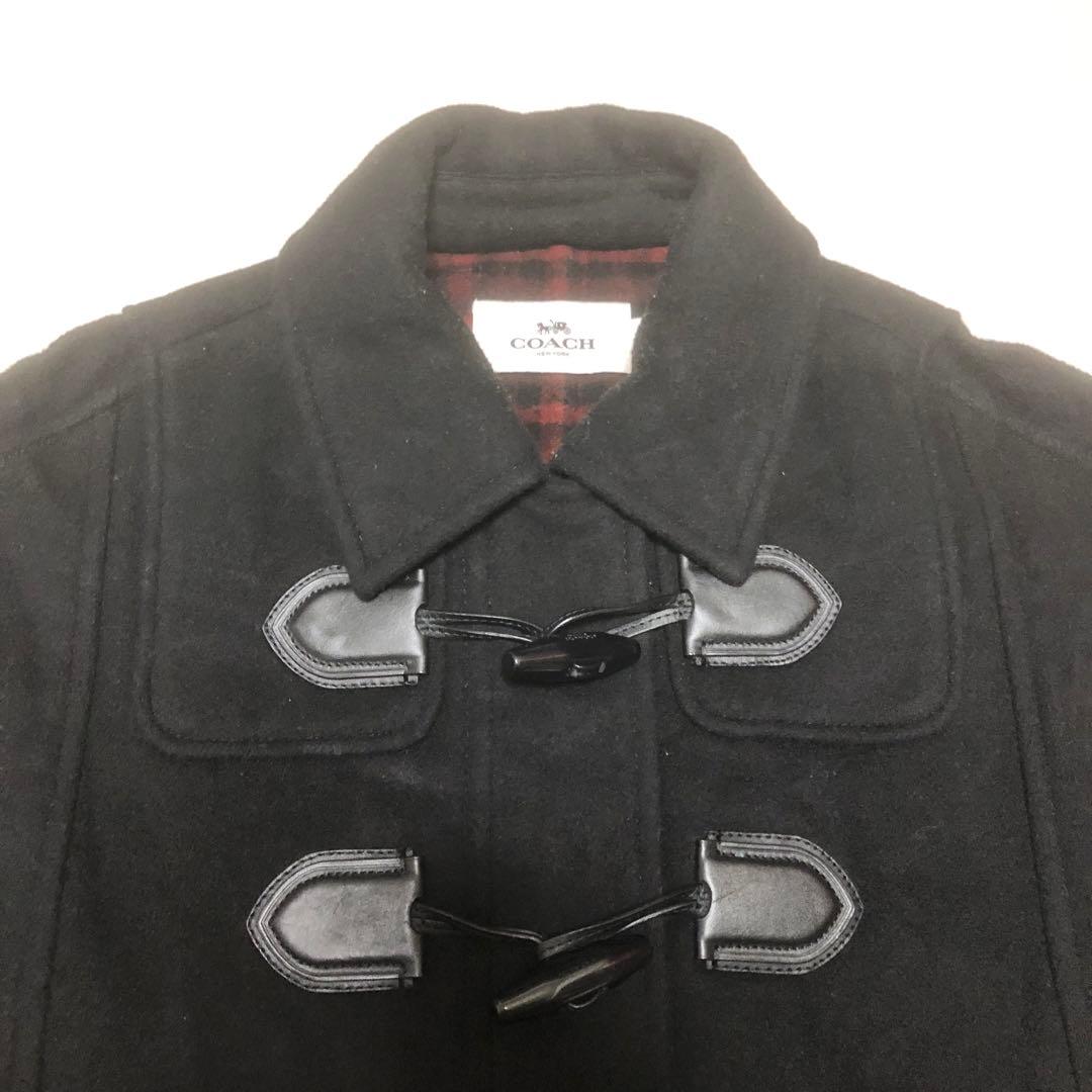 COACH コーチ ポンチョコート ウール 牛革 羽織り - メルカリ
