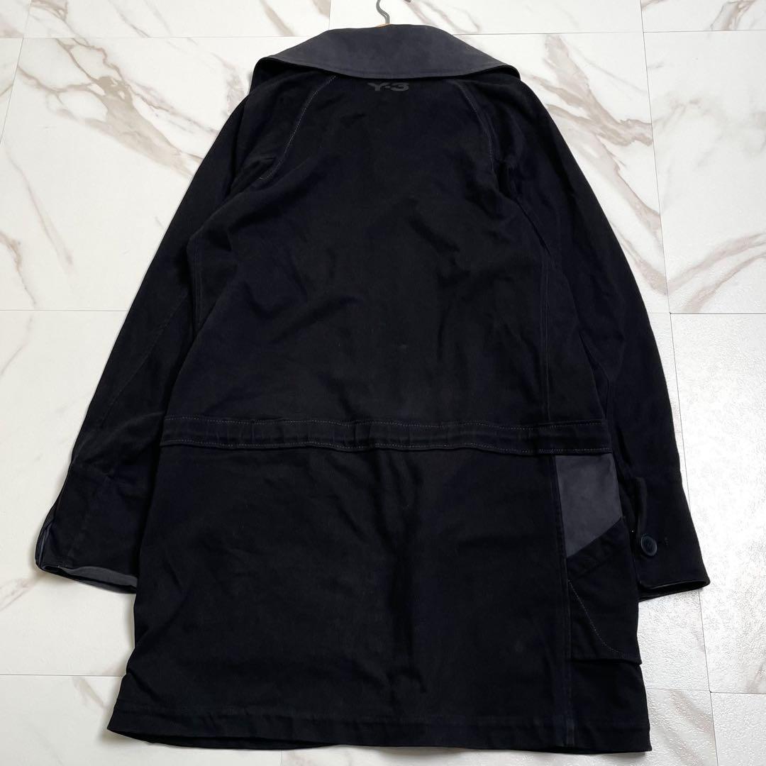 美品 18SS◎ワイスリー スウェットロングコート ブラック Mサイズ相当