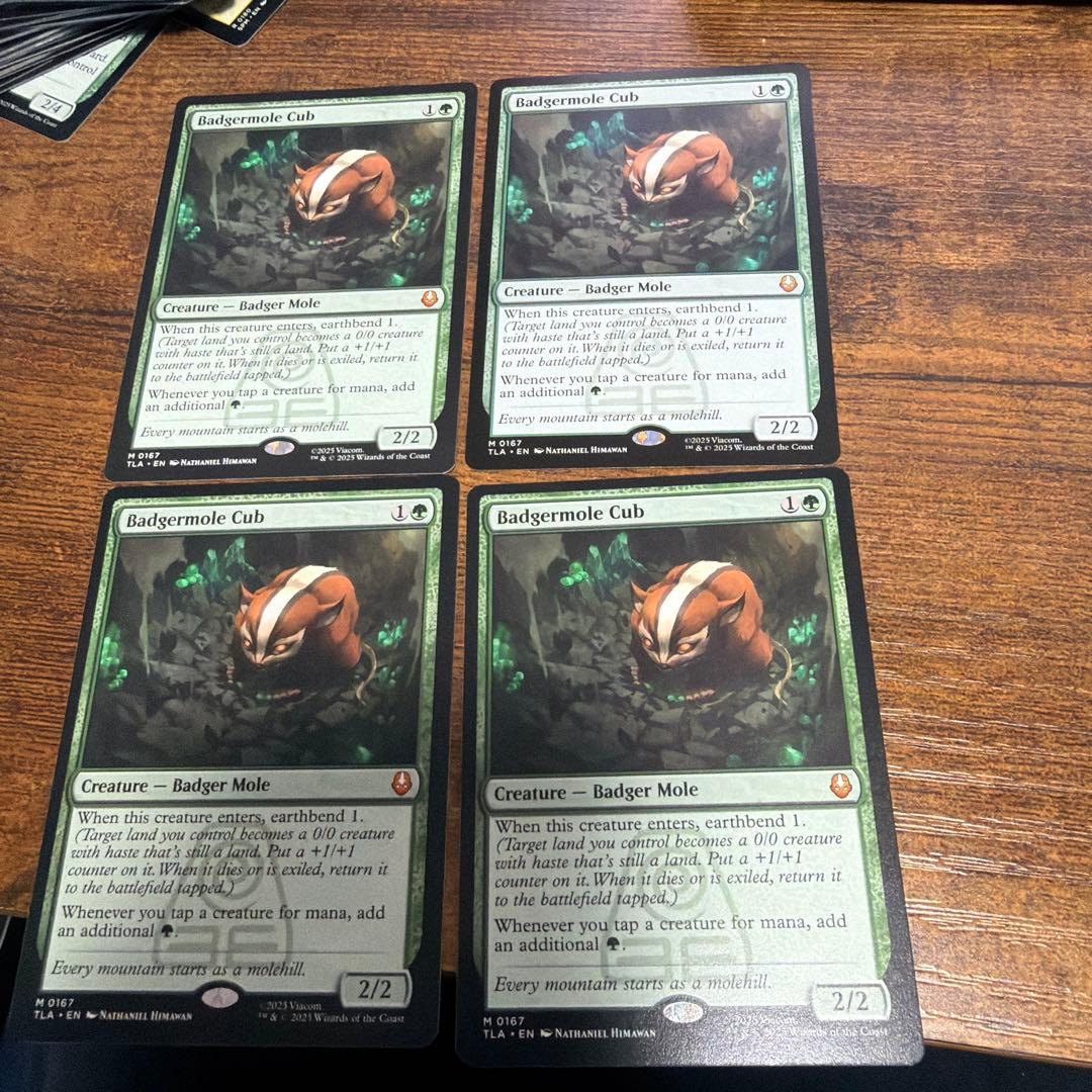 MTG アナグマモグラの仔 英語　四枚セット アナグマモグラの仔/Badgermole Cub《英語》【TLA】