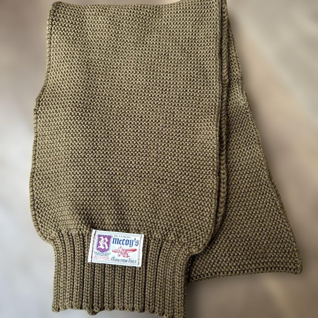 The REAL McCOY'S ニットマフラー McCOY'S ウールニットマフラーのご紹介です♪ | リアルマッコイズ