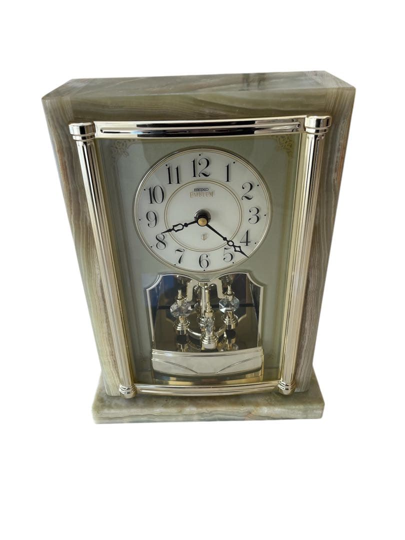 SEIKO EMBLEM オニキスクラシックデザイン 置時計 SEIKO EMBLEM