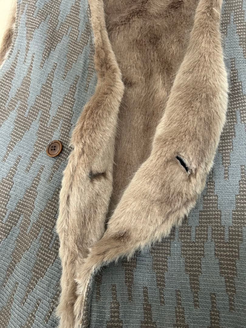 ts(s) ウール ニット ファー ベルテッドベスト ミンク ガウン - メルカリ