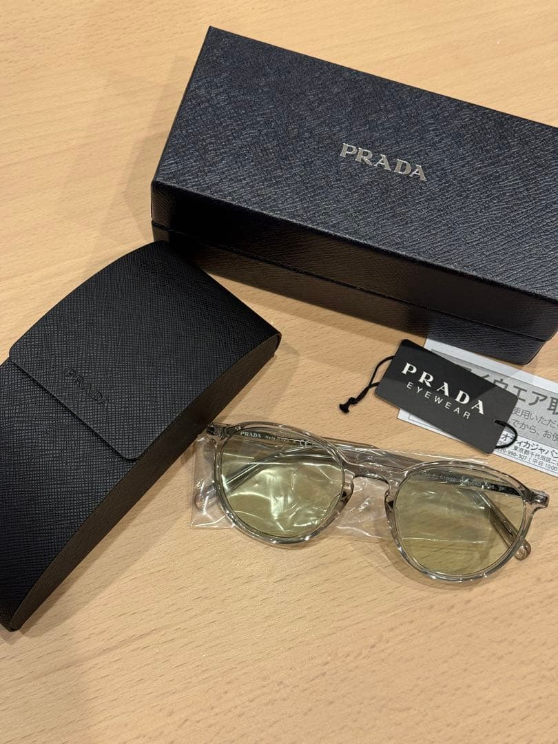 PRADA プラダ サングラス SPR05X-F イエローグリーン×クリア