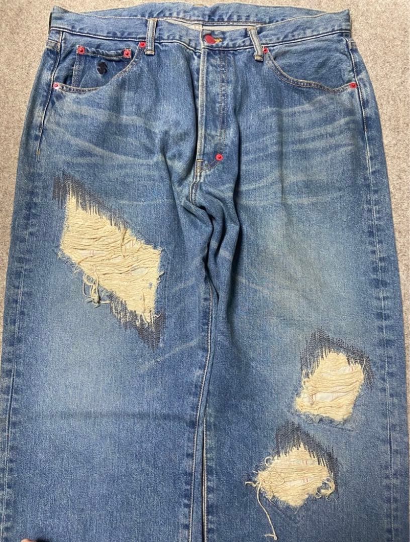 SWAGGER denim ダメージ加工 grunge グランジ 平成