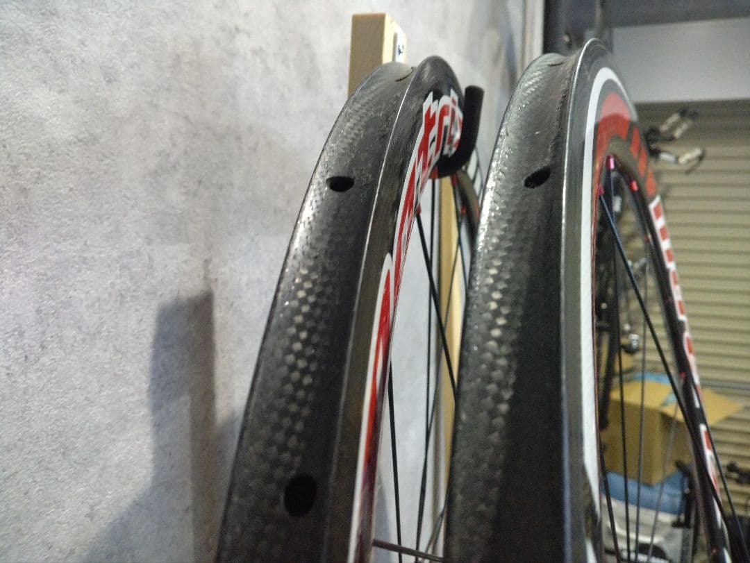 ☆美品！MATRIXカーボンホイールチューブラー700c前後セット☆