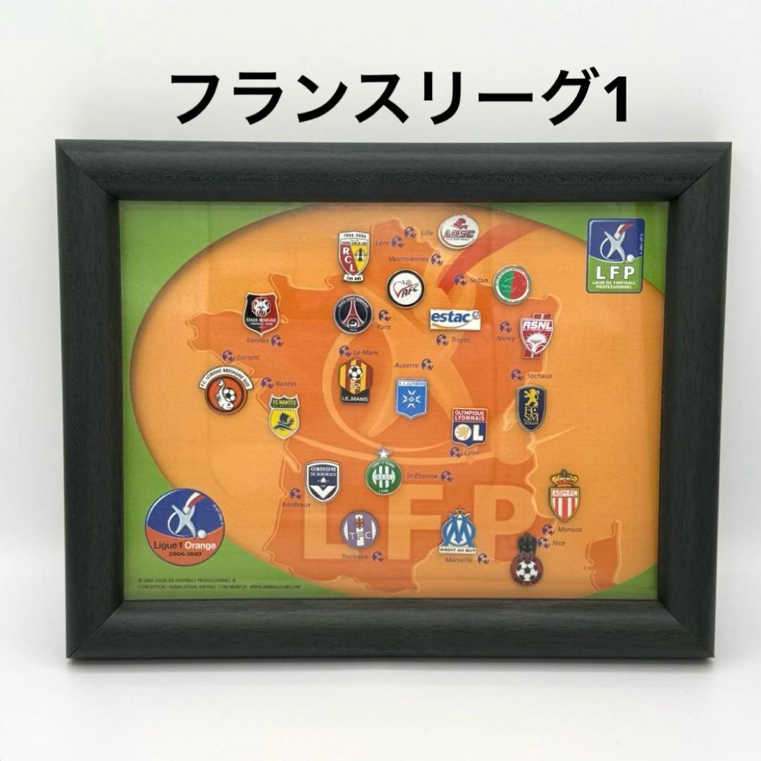フランスリーグ1 ピンバッチセット　リーグアン　Ligue 1 LFP サッカー Ligue 1 リーグ・アン 08/09 ユニフォームピンバッチセット
