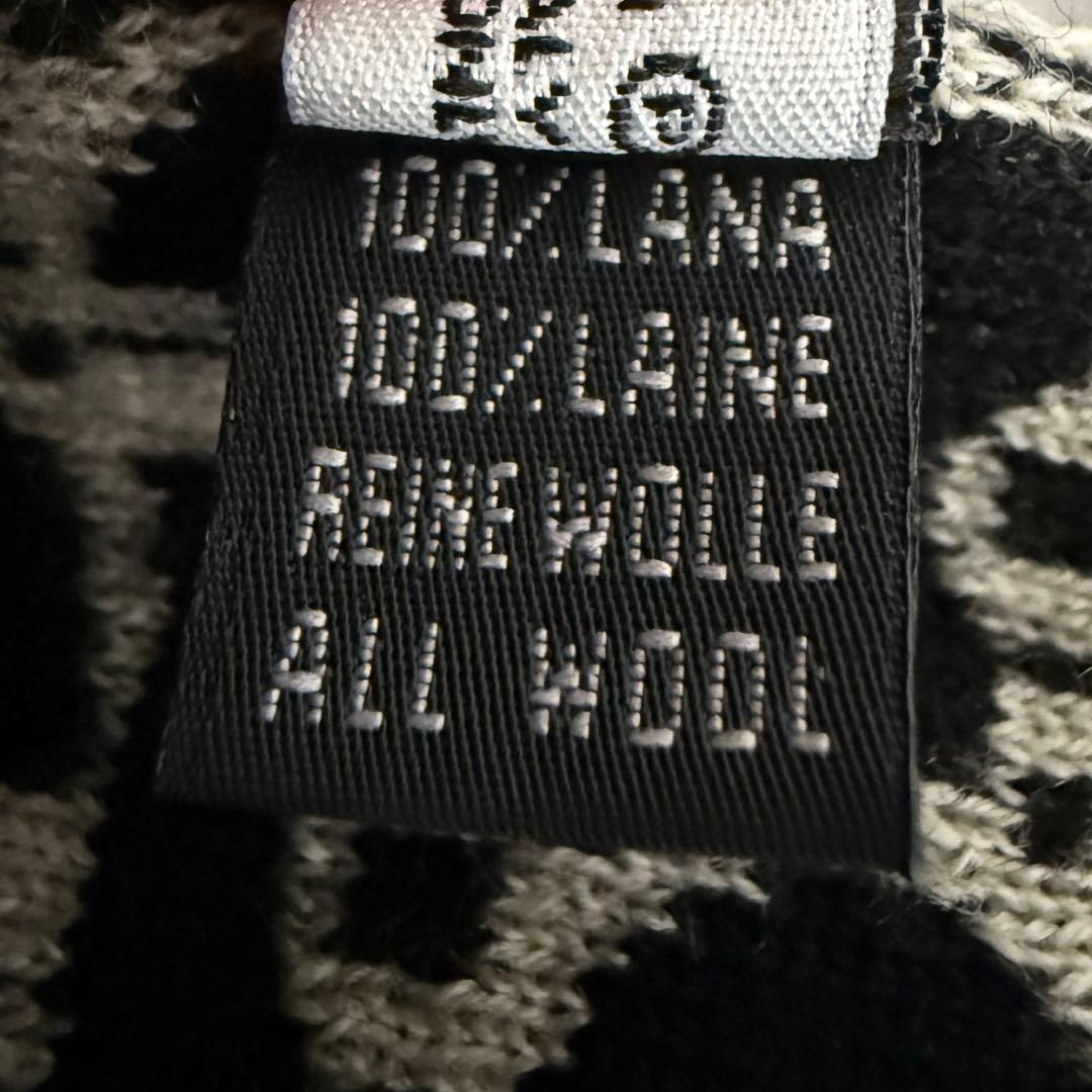 激レア】Christian Dior マフラー トロッター柄 ウール 白黒