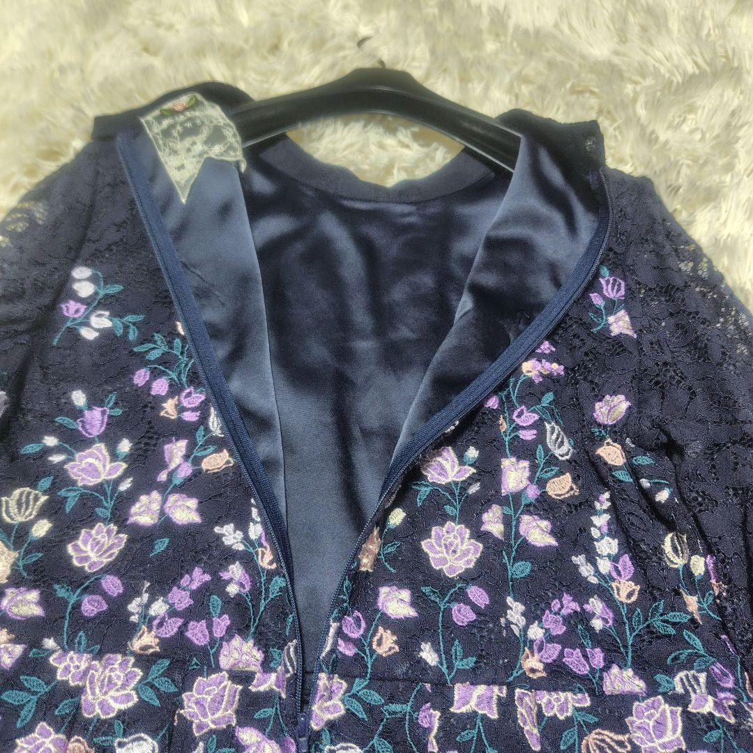 極美品♡希少42】ローズティアラ高級ライン フラワー刺繍&レース