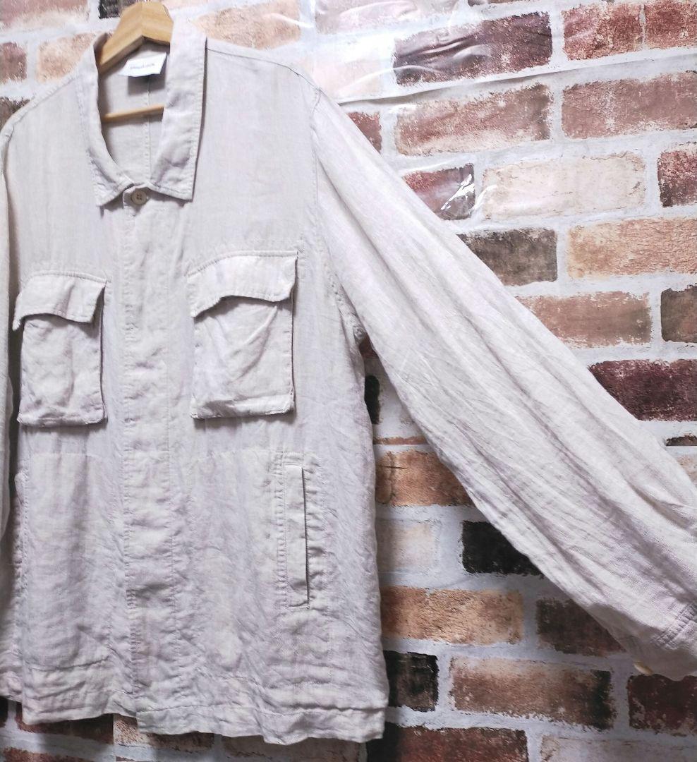 24ss solamonat poche リネン ミリタリー ジャケット