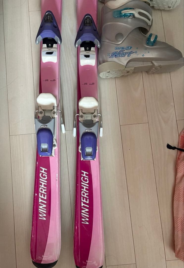 KAZAMA子ども用スキー140とブーツ23センチ用セット