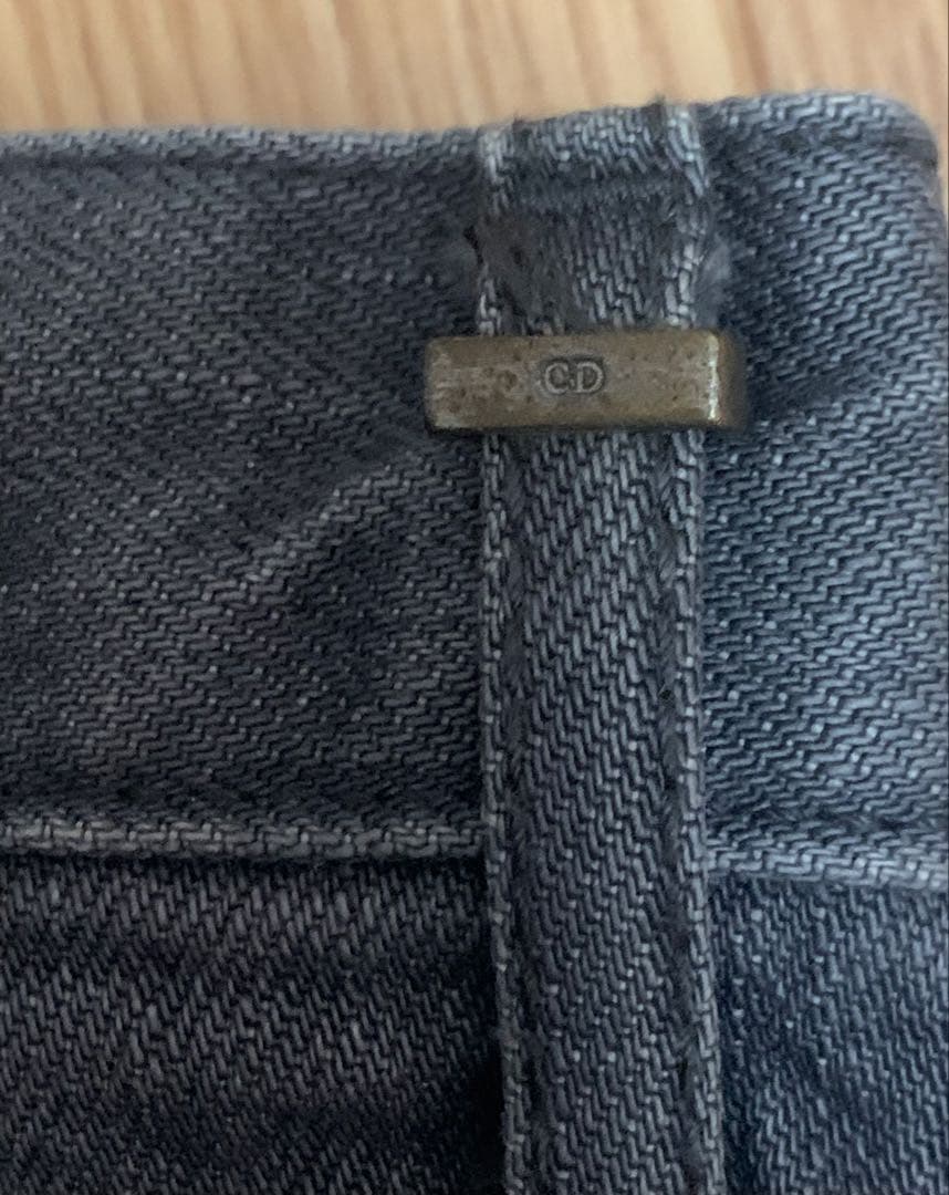 ディオールオム エディ期 グリッターコーティング デニム グレー 33