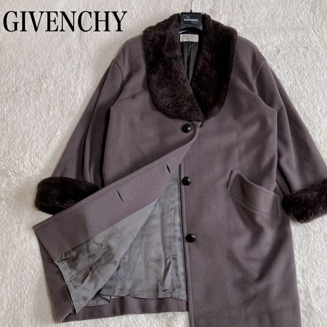 GIVENCHY ジバンシー くるみボタン ファー ウール ロングコート resize_image.php?image=