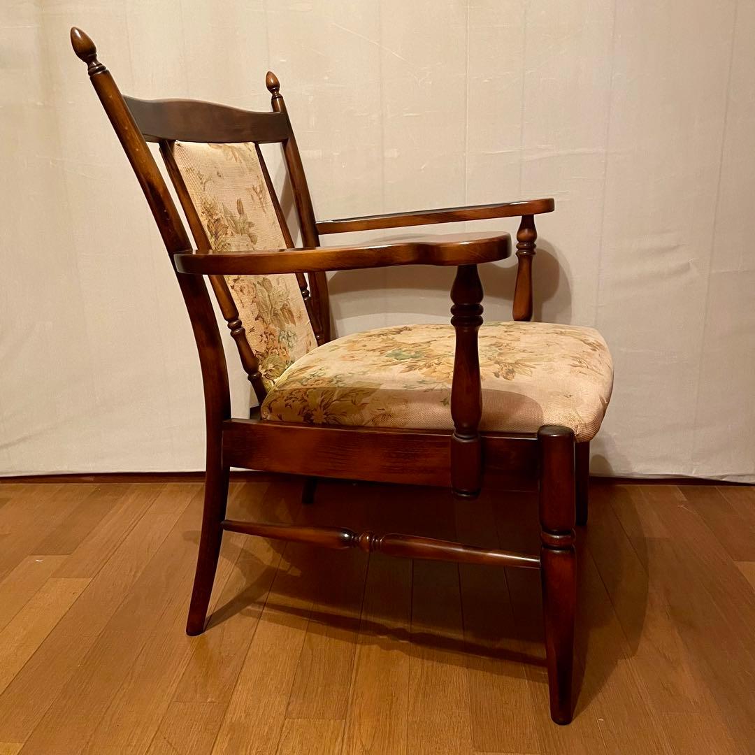 【カリモク】\"コロニアル\" WC0020GK ラウンジチェア No.1