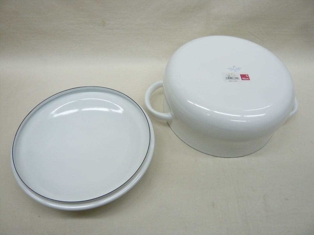 『野田琺瑯 ルーク』深型キャセロール25cm 4.8L 日本製 ガス・IH対応