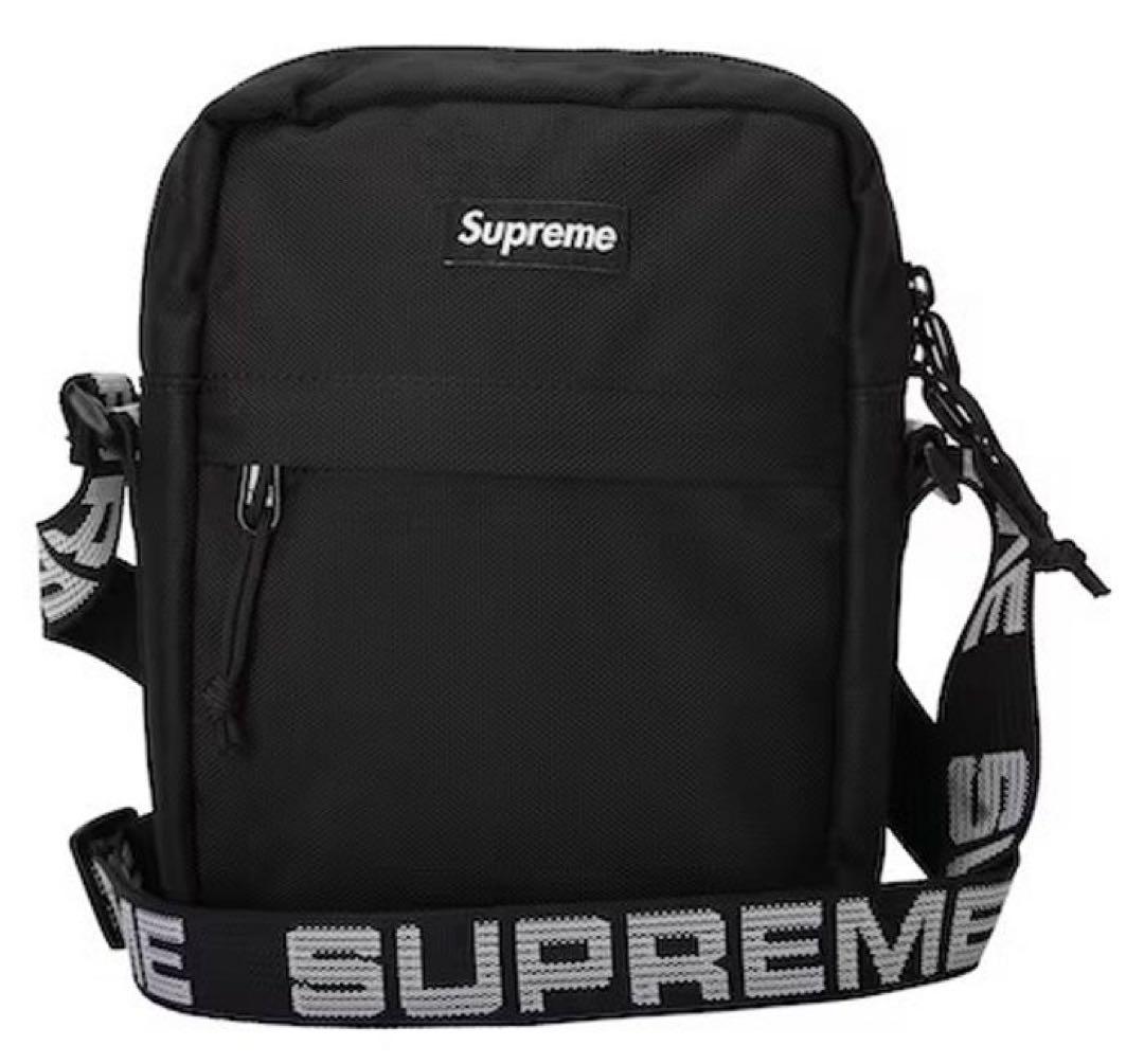 Supreme ブラック ショルダーバッグ　2018SS Brand New Supreme SS18 Shoulder Bag - Black Cordura Fabric With