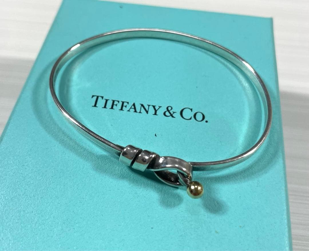 極美品♡Tiffany ラブノット フック＆アイ バングル