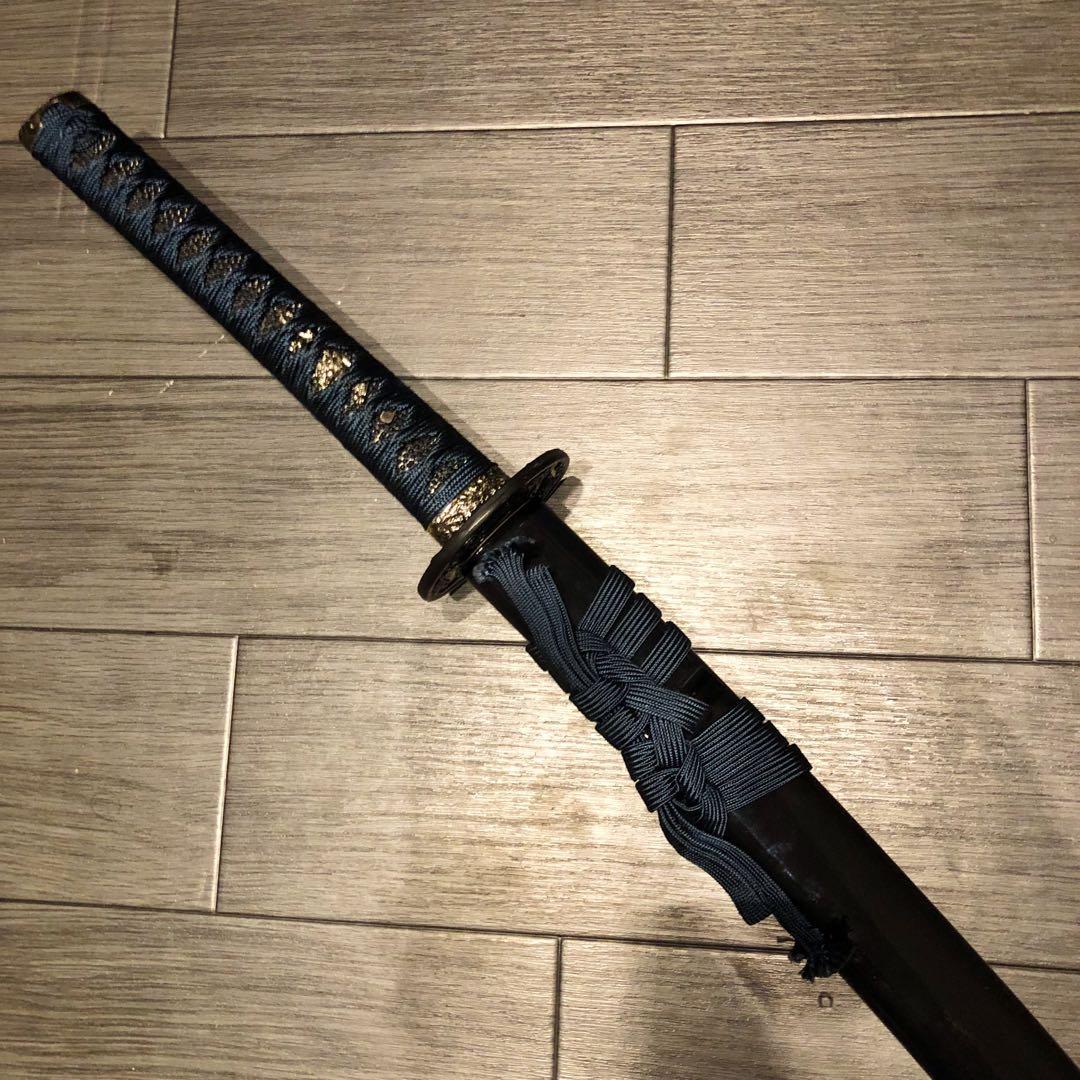 高級模造刀 高級居合刀 優波紋 亜合金刀身 名刀 居合刀 緑藍