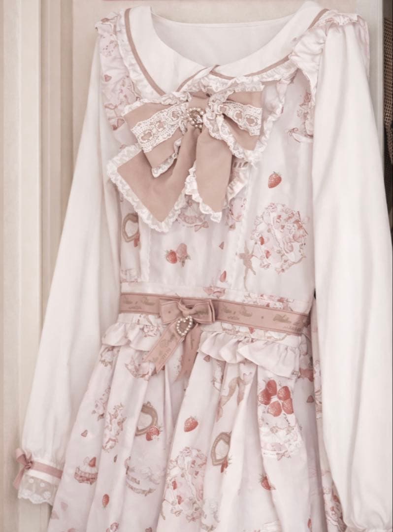 LIZLISA ストロベリーティーパーティー ワンピース ピンク 長袖