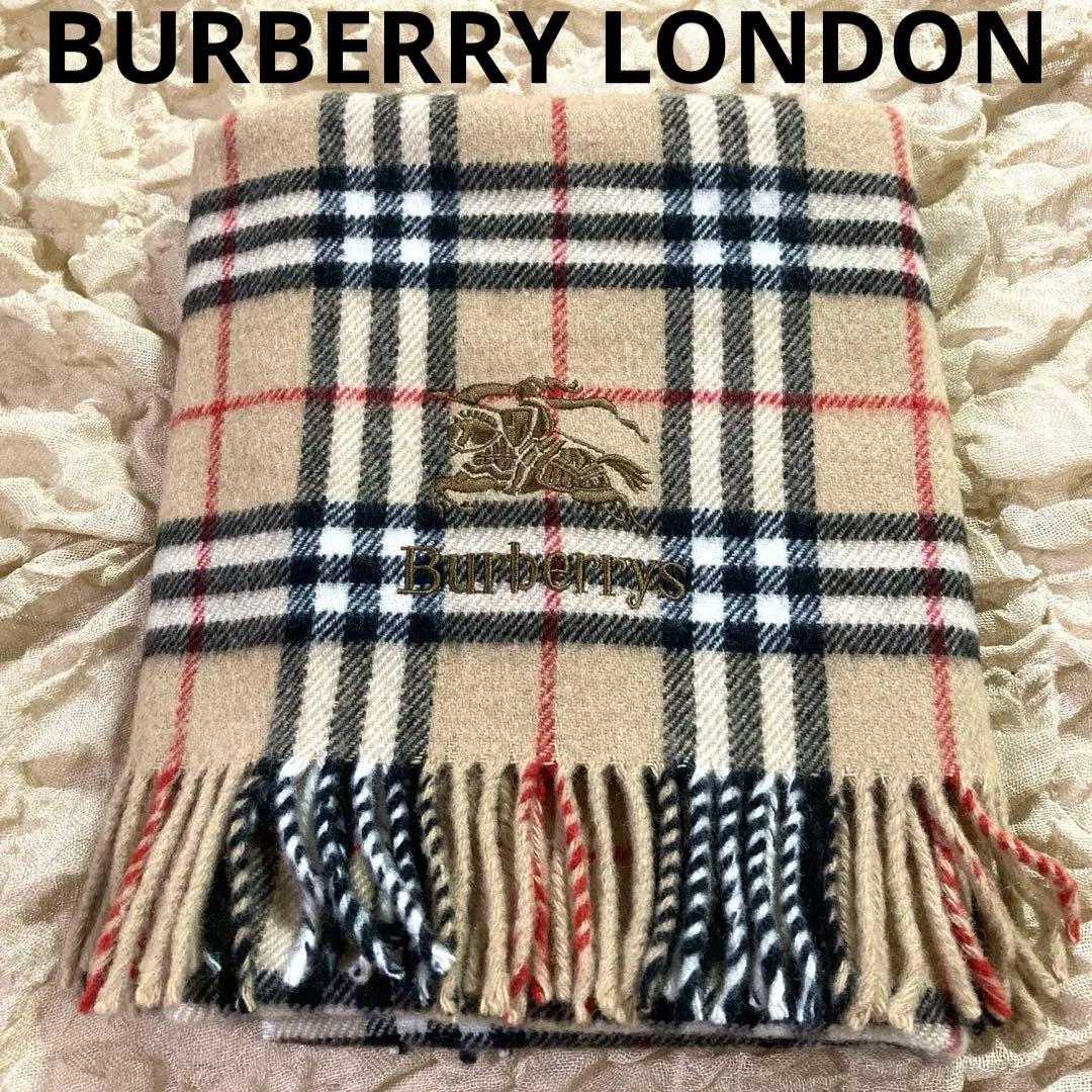 極美品】バーバリーロンドン ブランケットノバチェック 大判 ストール
