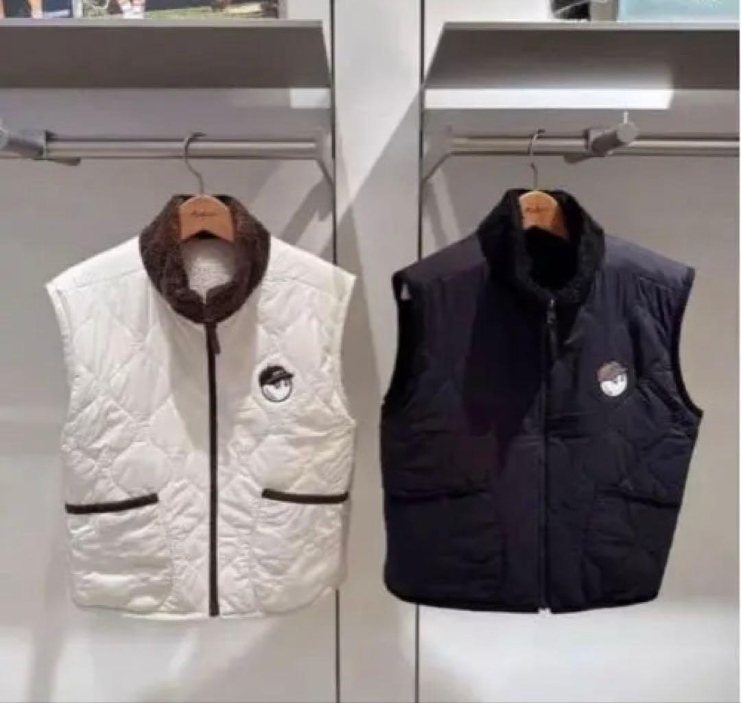 MALBON マルボンゴルフウェア トップス ノースリーブ ファーベスト 両面着 MALBON マルボンゴルフウェア トップス ノースリーブ ファーベスト