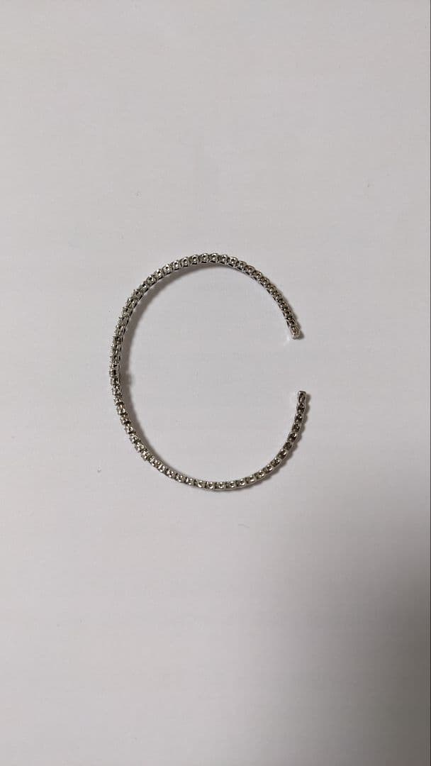 天然ダイヤモンド バングル 周16センチ