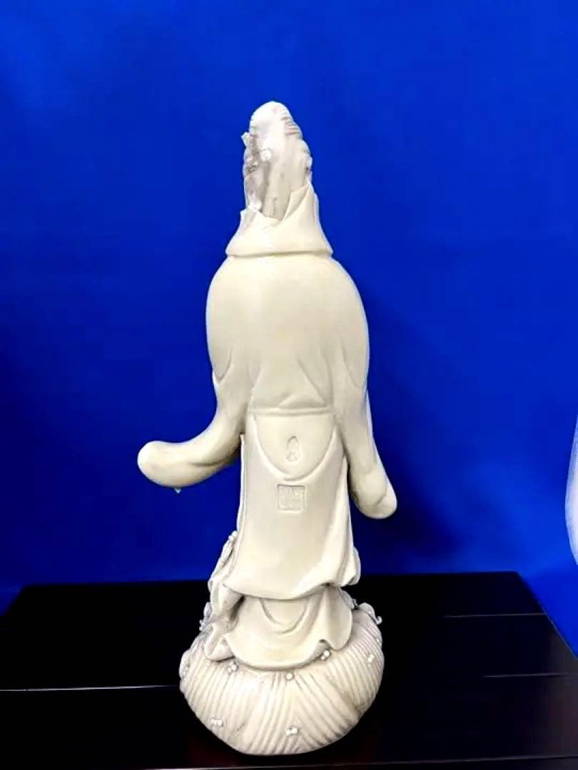 中国古美術 仏像 徳化窯白磁観音菩薩像 明時代何朝宗徳化窯観音像