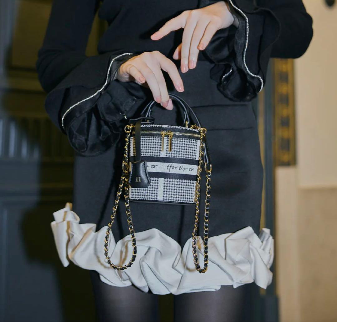 Herlipto Jacquard Mini Vanity Bag ブラック - メルカリ