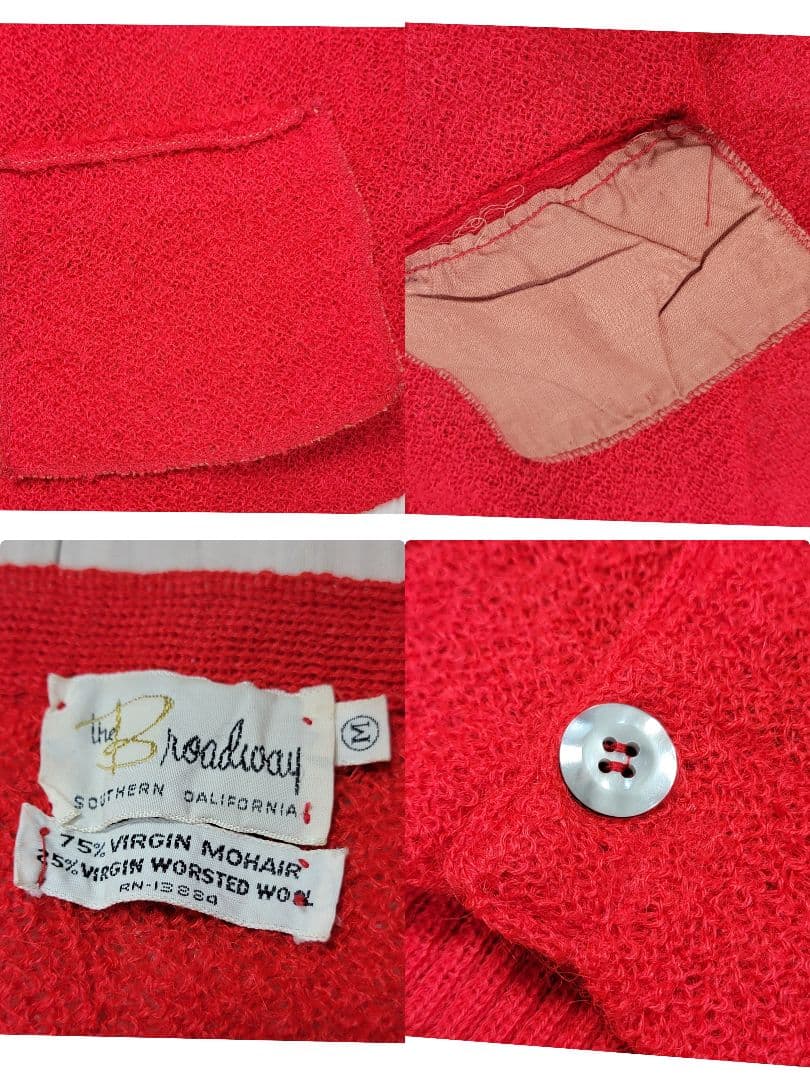 野村訓市 希少 60S The Broadway バージンモヘアカーディガン M - メルカリ