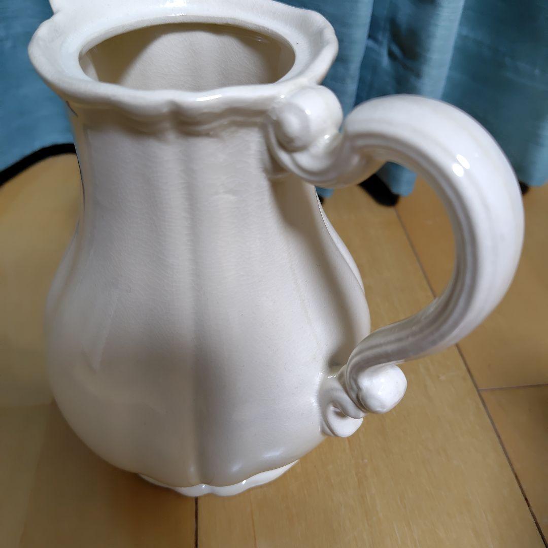 サルグミンヌ 花リム ポット＆シュガーポット セット アンティーク