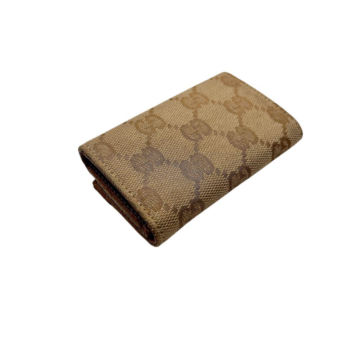 GUCCI】 グッチ GGキャンバス キーケース レザー キャンバス 総柄