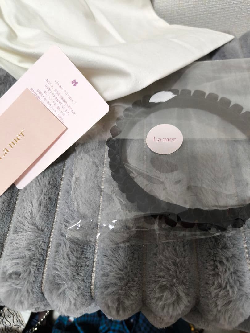 La mer エレガントベルベットヘアバンド -ナロー-