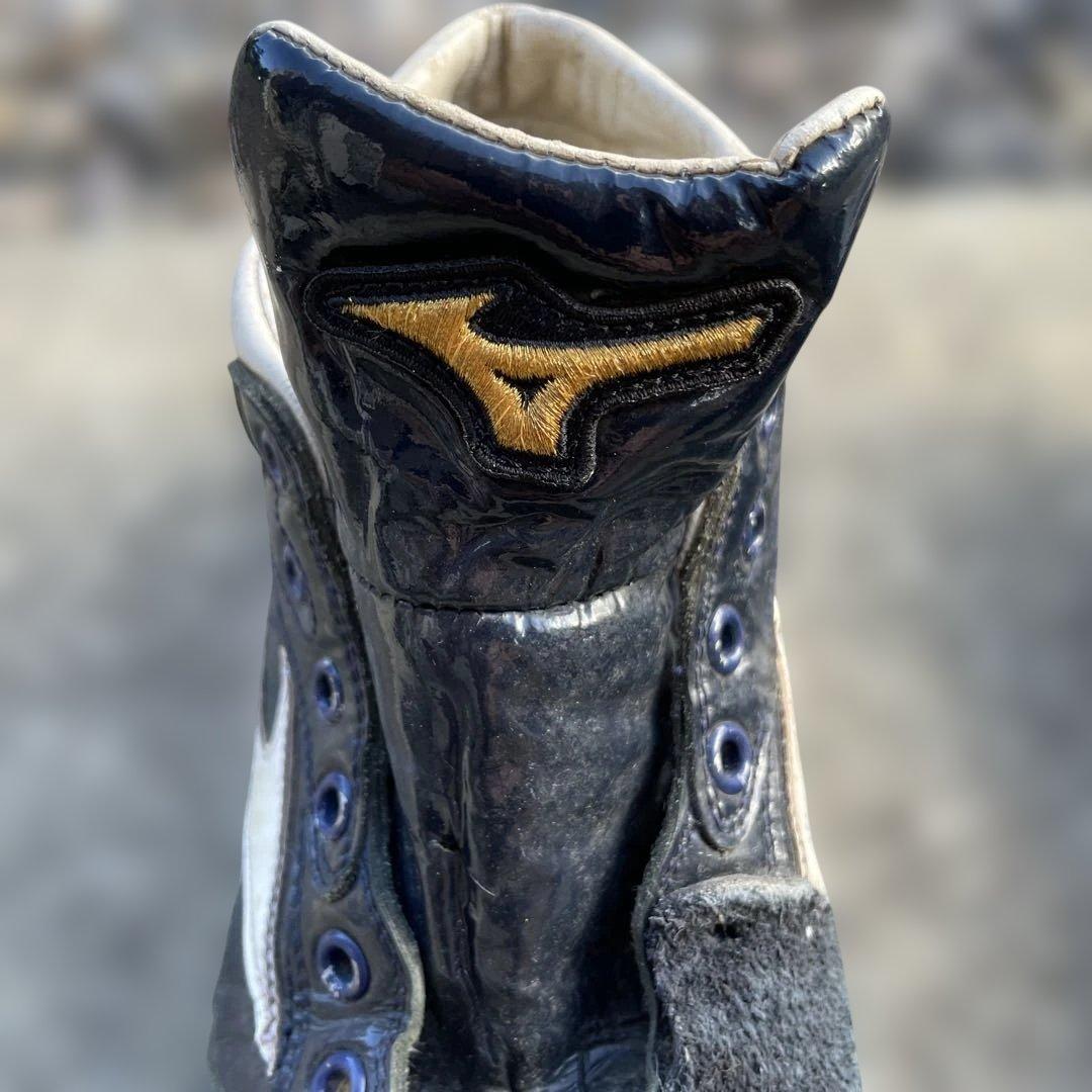 ミズノプロ 26.0cm プロ支給品 実使用 スパイク ネイビー ホワイト 野球