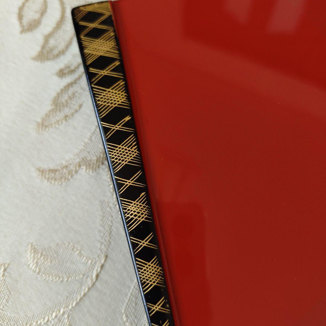 輪島塗赤色扇面平皿 5枚セット