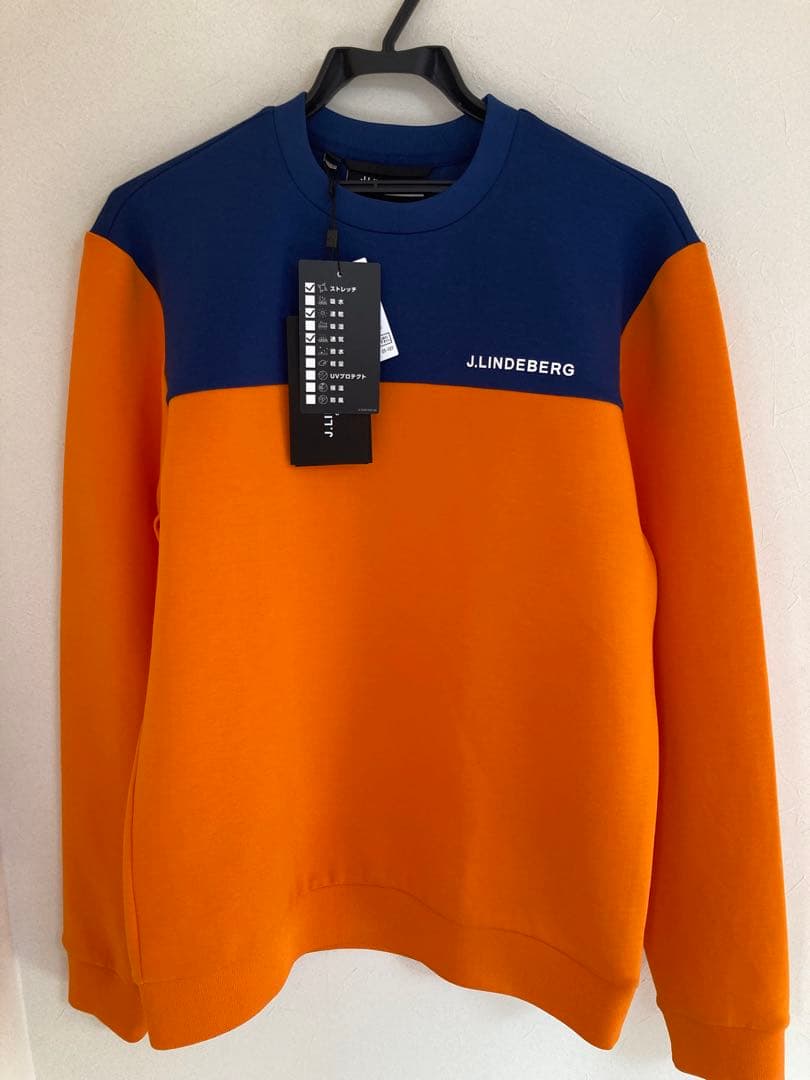 【新品未使用】J.LINDEBERGゴルフウェア アウター クルーネックトレーナ J.LINDEBERG（J.LINDEBERG）（メンズ）ゴルフウェア アウター 速乾