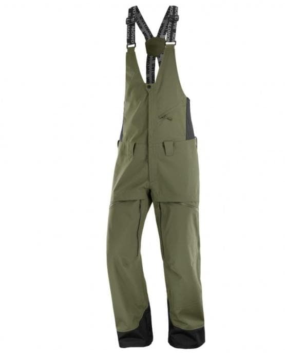 超美品】Salomon ビブパンツ カーキ S