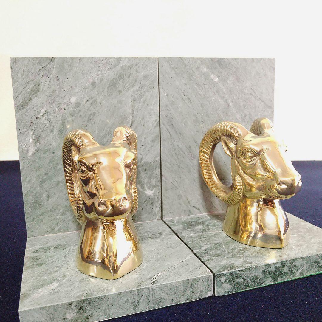 A959 ブックエンド Taiwan製 大理石 みかげ石 アニマル 2.5kg