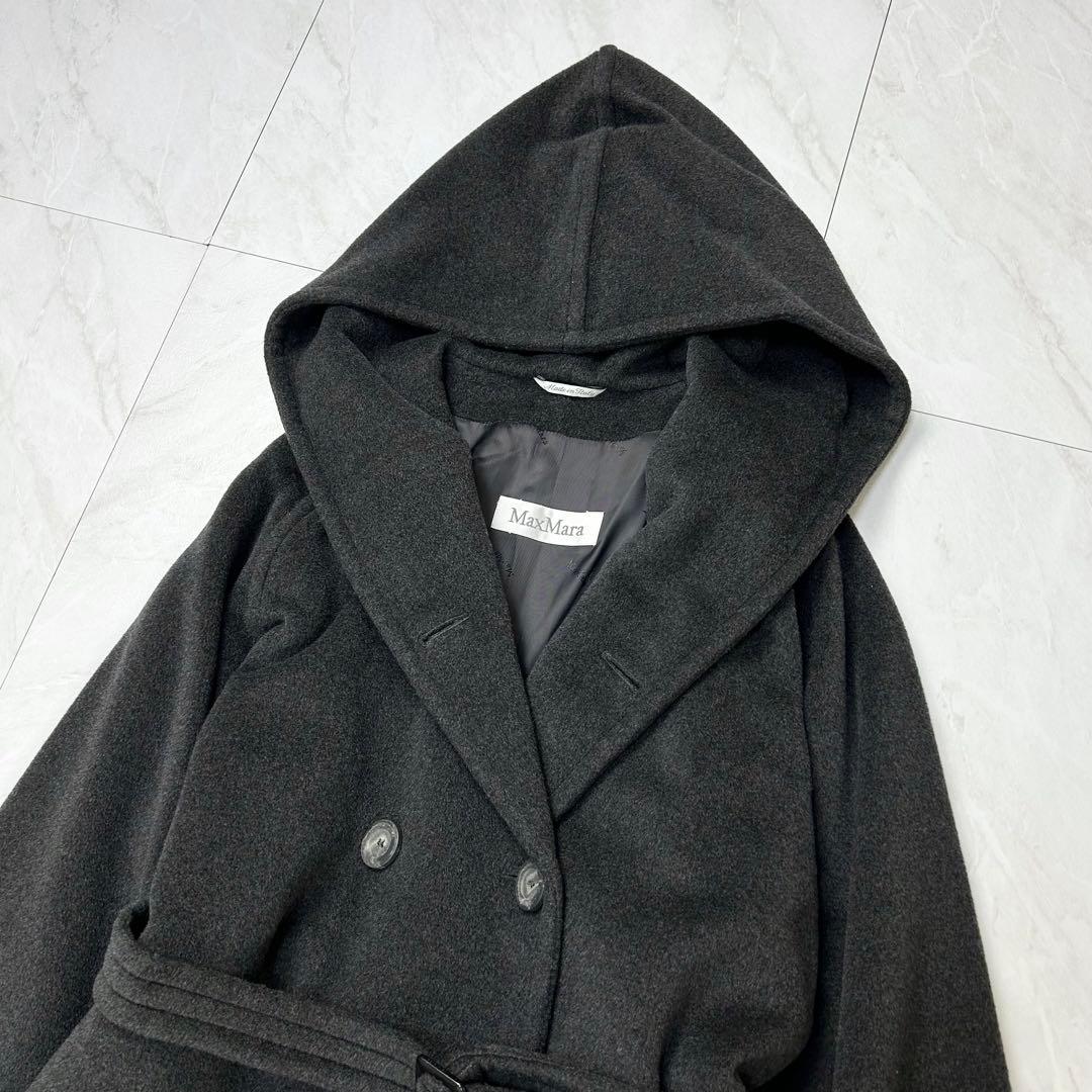 たぬたぬ様 マックスマーラ 白タグ カシミヤ混 ベルト フーデット