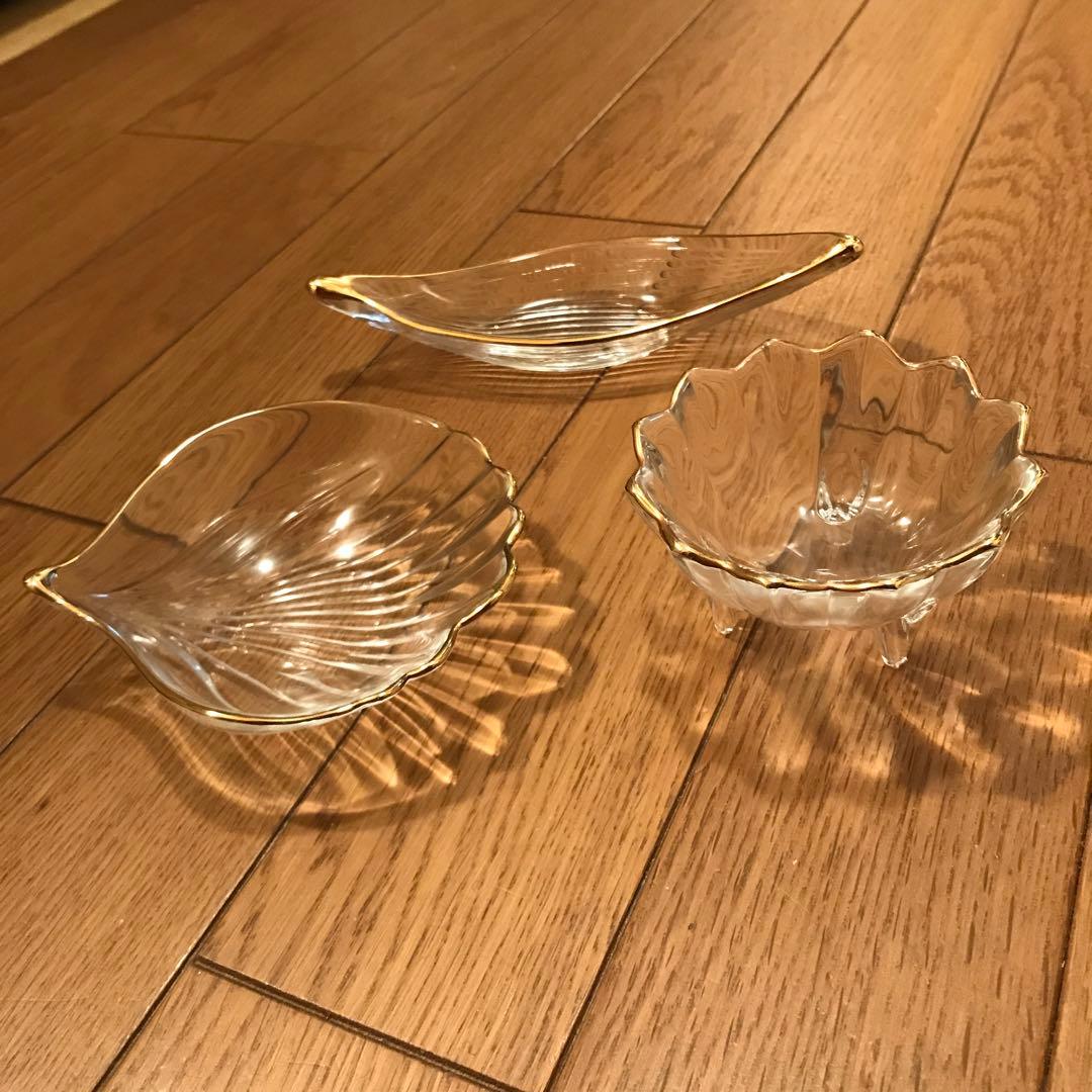 WACO 銀座和光 ガラス小鉢 3点セット