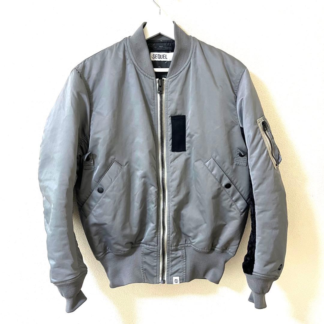 訳あり サイズS SEQUEL MA-1 グレー FRAGMENT 藤原ヒロシ - メルカリ