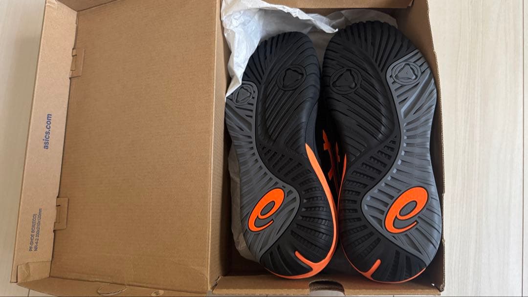 ASICS テニスシューズ ゲルレゾリューションX オレンジ/ブラック