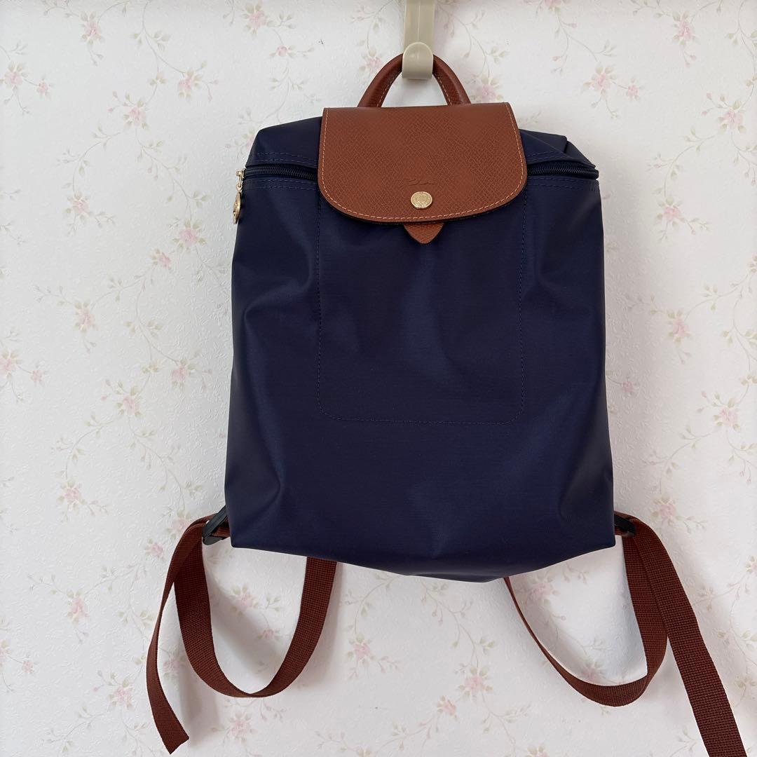 Longchamp ロンシャン ル プリアージュ バックパック ネイビー ル プリアージュ® オリジナル M バックパック ネイビー - ファブリック