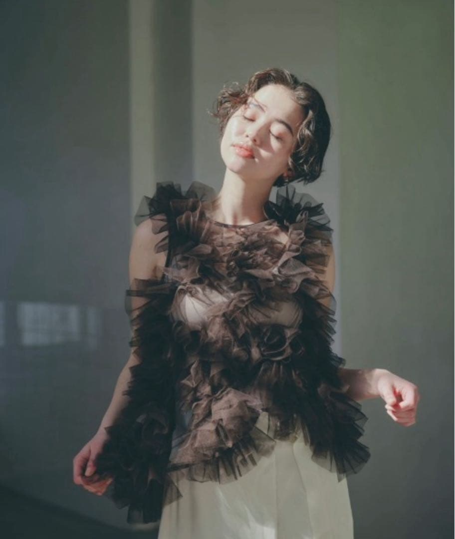 NOTREemor ノートルエモア asymmetry tulle tops asymmetry tulle tops（シャツ/ブラウス）｜NOTREemor（ノートルエモア