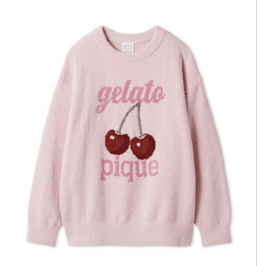 ジェラートピケ ベビモコチェリー さくらんぼ プルオーバー ピンク