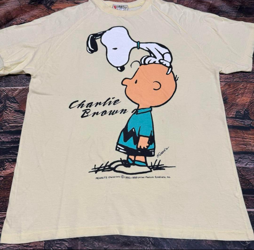90s ピーナッツ スヌーピー アニメTシャツ チャーリーブラウン