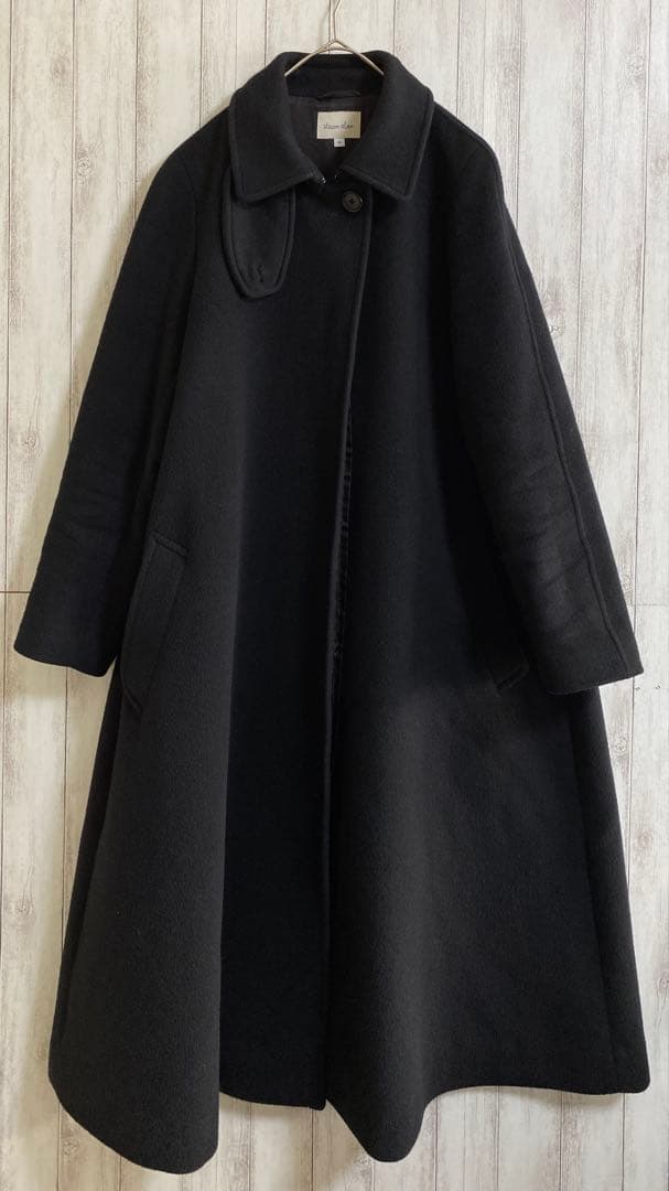 Steven Alan カシミヤ混 ウールビーバーテントコート M ブラック