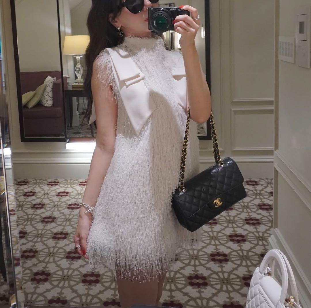 amerge【ポップアップ限定品】feather ribbon onepiece